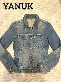 美品　ヤヌーク ⭐︎ ライトブルー デニムジャケット　XP