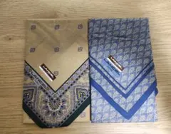LANCEL ハンカチ 2枚セット ペイズリー柄