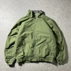 L.L.Bean ナイロンジャケット フリース裏地 中綿 L カーキ アウトドア