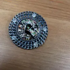 カラフルラメのメタルブローチ