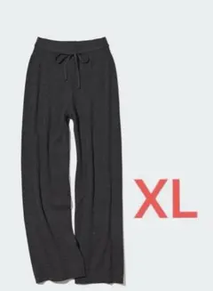 ウォッシャブルニットリブパンツ　UNIQLO