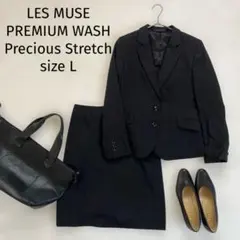 AOKIアオキスカートスーツL 就活 フレッシャーズ 黒 プレシャスストレッチのサムネイル