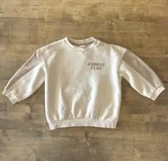 H&M ベージュ　オシャレ　裏起毛　トレーナー　90㎝