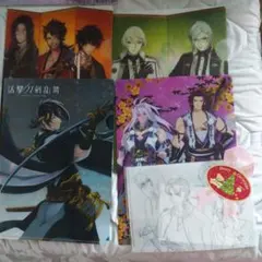 刀剣乱舞 クリアファイルセット 三日月宗近 肥前忠広 膝丸 髭切