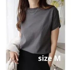 え*り様 and me汗染み防止フレンチスリーブ Tシャツ チャコールグレー Mのサムネイル