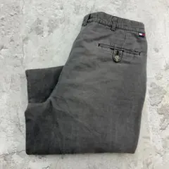 エ*ー様 90s　TOMMY HILFIGER　チノパン　ツータック　W33　灰