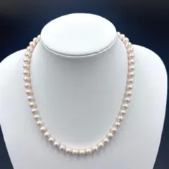 【照り良✨美珠】あこや本真珠 7mmパールネックレス　上品シャンパンカラー