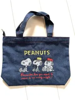 SNOOPY ミニトートバッグ　デニム調