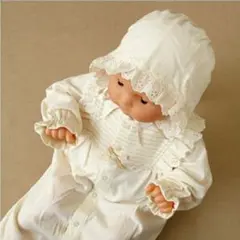 ベビードレス・帽子セット