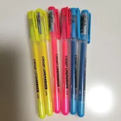 クラウン ラインマーカー　6本セット　蛍光ペン　ブルー　イエロー　ピンクのサムネイル