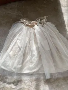 アイボリー フリル付き ベビードレス サイズ80〜90