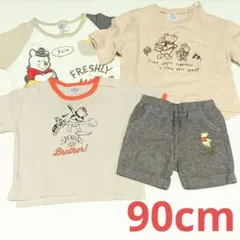子ども服まとめ売り くまのプーさん トップス 3枚　ズボン1枚 90cmのサムネイル