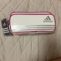 タグ付きadidas 筆箱 ペンケース ホワイト ピンクのサムネイル