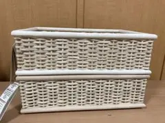 無印良品 重なるブリ材長方形バスケット 小　2セット