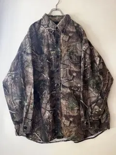 L*A様 No.4656 US古着リアルツリー柄カモフラネルシャツ 2XL 迷彩