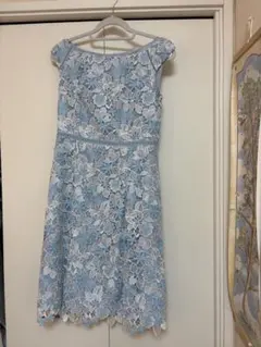 TOCCA 水色 花柄レース 洗える！RIPPLE ドレス　オケージョン