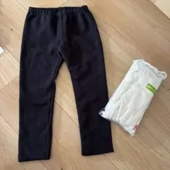 UNIQLO ベビー 肌面フリースレギンス 100cm 2点セット