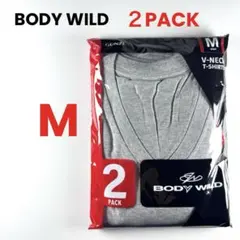 BODY WILD VネックTシャツ 2枚組 グレー Mのサムネイル