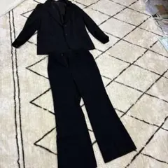 ユニクロ　ブラック パンツスーツ 上下セット　Sのサムネイル