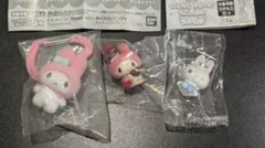 マイメロディ　リズムくん　3点　まとめ売り　キーホルダー　チャーム　フィギュア