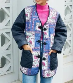 ロデオクラウンズ パッチワークライクキルティングアウター ジャケット