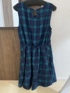 INGNI イング　グリーン×ネイビー　タータンチェック　ワンピース