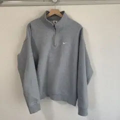 Nike ソロ スウッシュハーフジップ スウェット XL グレー