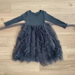 女の子　ワンピース　グレー