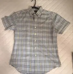 新品 BURBERRY LONDON チェック 半袖シャツ ブルーのサムネイル