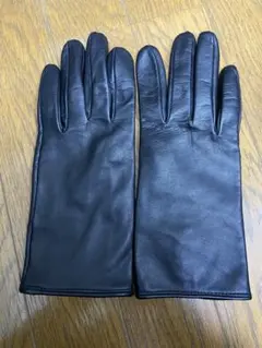 【ERNEST W. BAKER】ブラック スナップボタン レザーグローブ ERNEST W．BAKER(アーネスト ダブル ベイカー) レザーグローブ
