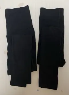 マタニティレギンス　イヌジルシ　犬印　黒　2点セット