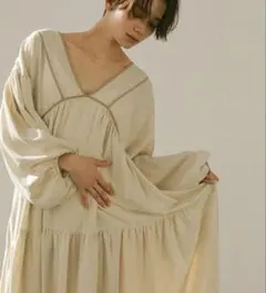 ETRE TOKYO リネンボリュームマキシドレス
