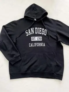 カリフォルニアSANDIEGOサンディエゴ黒パーカー