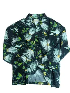USA製 ハワイ製 IOLANI イオラニ 長袖アロハシャツ L レーヨンのサムネイル