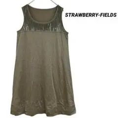 STRAWBERRY-FIELDS スパンコール ノースリーブワンピ 美品