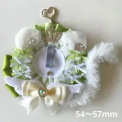 痛ロゼット ♡ 抹茶グリーン × 白 ♡ しっぽねこ