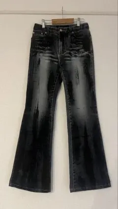 ダメージ加工ベルボトムデニムパンツ ifsixwasnine LGB KMRii - メルカリ