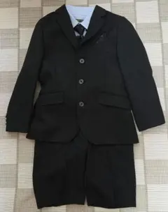 フォーマルスーツセット 130cm 黒ストライプ