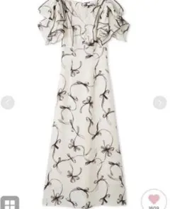 新品タグ付き2025SNIDEL Sustainableリボンプリントワンピース