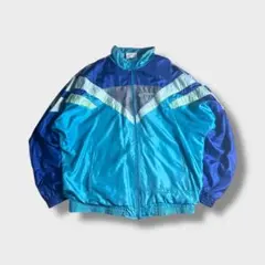 90s adidas トレフォイル ナイロン切替 ウインドブレーカー 刺繍ロゴ