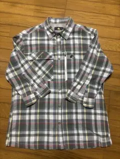 登山用 LOGOS チェック柄 ポケット付き長袖シャツ L
