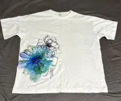 タケオキクチ　花柄 刺繍 プリント Tシャツ ホワイトのサムネイル