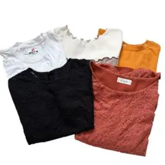 レディース　トップス半袖　まとめ売り５点　レース