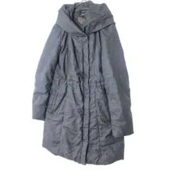 23区グレー フード付き ロングダウンジャケットコート34美品