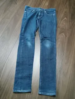 スキニーデニム ダークブルー レングス76cm