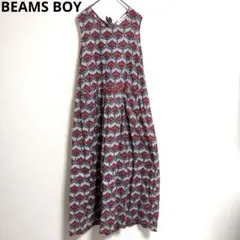 美品　BEAMS BOY バティック柄ノースリーブワンピース　ロング　Fサイズのサムネイル