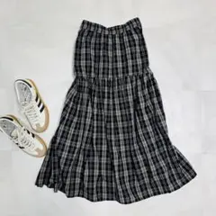 フリークスストア✨人気✨チェック柄　ラウンドティアードスカート