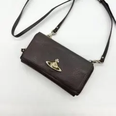 Vivienne Westwood　ショルダーウォレット　ブラウン　レザー　財布