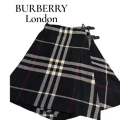 BURBERRY ブラック チェック プリーツスカート