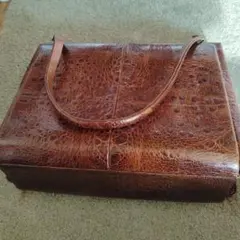 レザー クロコダイル風 ハンドバッグ